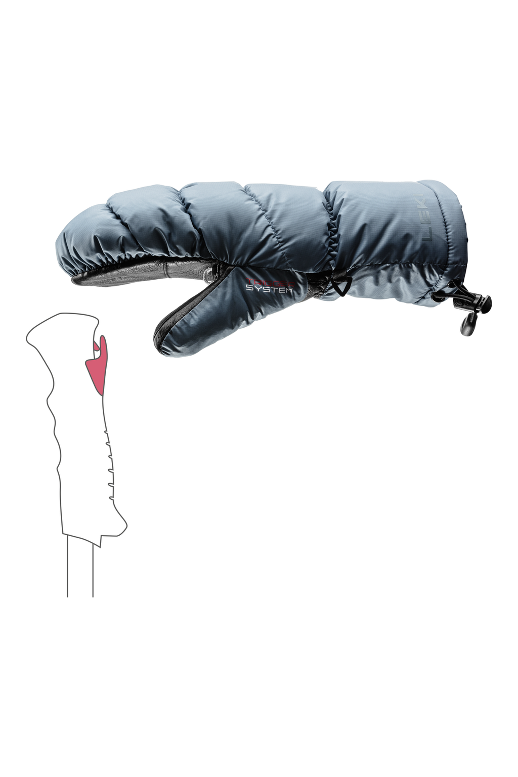 Glace 3D Women Mitt-steel blue